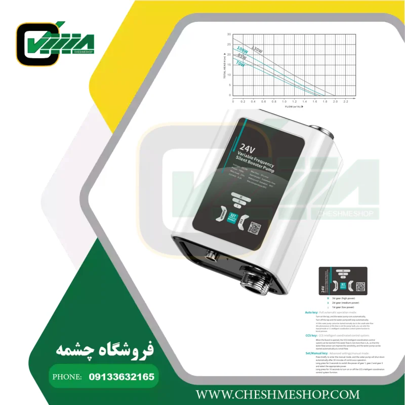 پمپ خطی سیرکولاتور واتروورک WK86-130پشت آبگرمکنی سایلنت